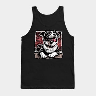 Retro Art Central Asian Shepherd Dog Lover Tank Top